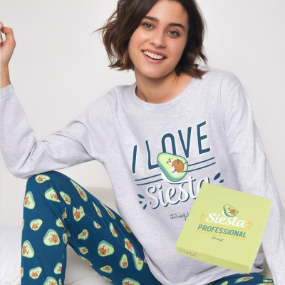 Pijama mujer algodón estampado aguacates Mr. Wonderful