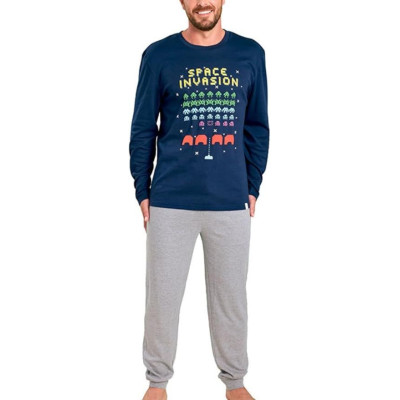 Muydemi Pijama de Hombre Space Invasion