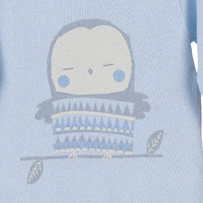 Pijama pelele niño primera puesta CALAMARO buho celeste