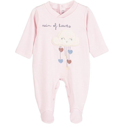 Pijama pelele niña primera puesta CALAMARO nubes y corazones