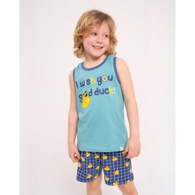 Pijama infantil tirantes algodón estampado pollito | MUYDEMI