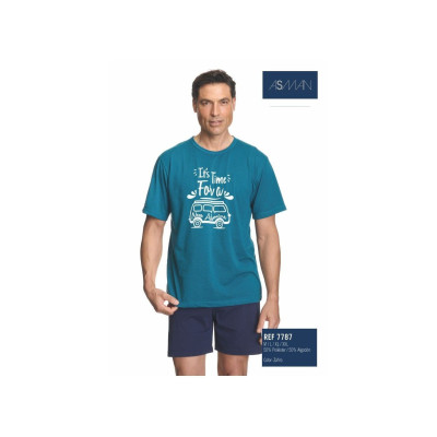 PIJAMA HOMBRE VERANO 7787 ZAFIRO ASMAN