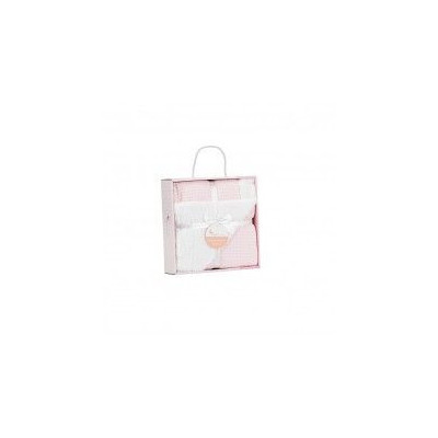 Manta bebé nido abeja con borreguillo de Interbaby
