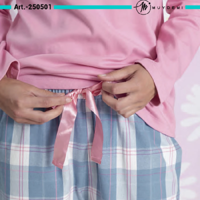 Pijama mujer Muydemi 250501 otoño-invierno Interlock/Franela