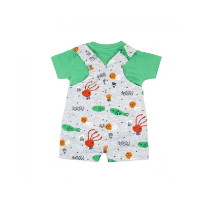 Peto + Camiseta Algodón Peces Babybol 140107