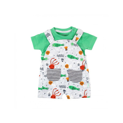 Peto + Camiseta Algodón Peces Babybol 140107