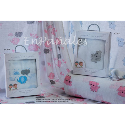 Muselina 120×120 modelo ELEFANTE