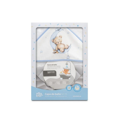 Capa + Gorro Baño Oso Durmiendo Interbaby