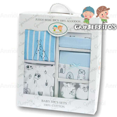 ESTUCHE REGALO 5 PIEZAS ALGODÓN GAMBERRITOS