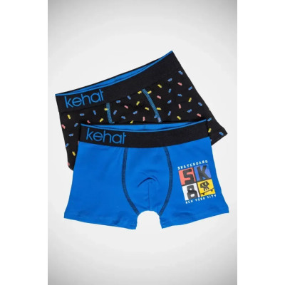 Bóxer niño estampado pack 2 Kehat