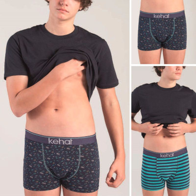 Bóxer niño estampado pack 2 Kehat