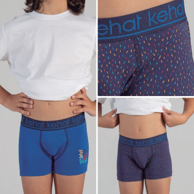 Bóxer niño estampado pack 2 Kehat