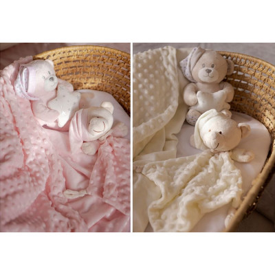 SET25 CASITA   Set Regalo 3 piezas Casita INTERBABY Manta+Peluche+Dou dou