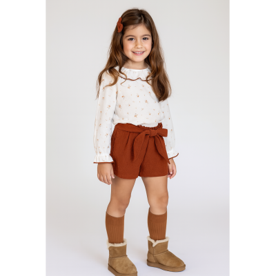 CONJUNTO NIÑA SHORT BAMBULA FLORES DIVERCHIC 3004
