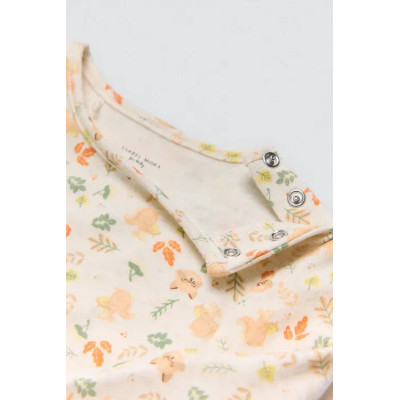 Conjunto bebé vestido peto y camiseta manga larga