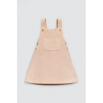 Conjunto bebé vestido peto y camiseta manga larga