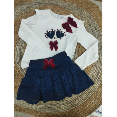 Vestido niña corazones