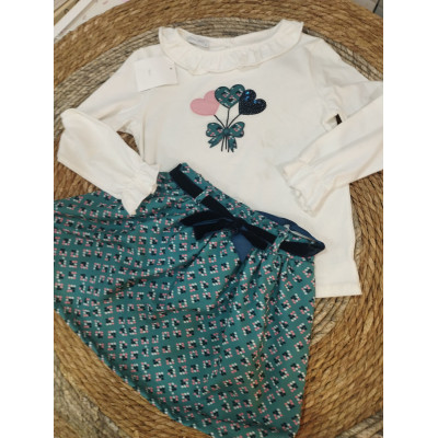 Conjunto alma ramillete corazones