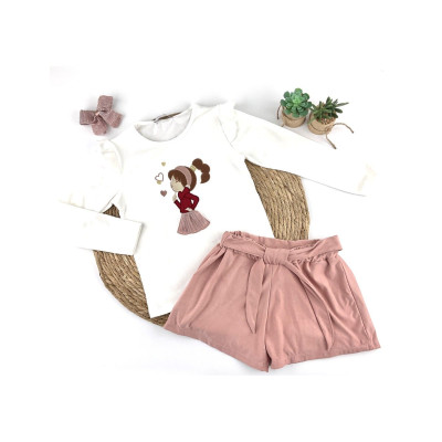 CONJUNTO NIÑA ALMA SHORT ANTELINA 7018