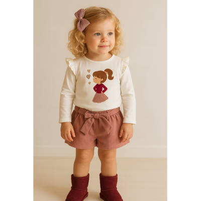 CONJUNTO NIÑA ALMA SHORT ANTELINA 7018