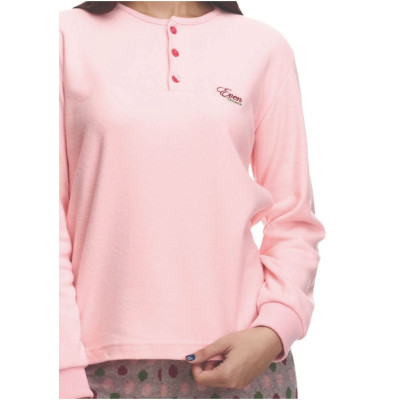 Pijama mujer de invierno en rosita