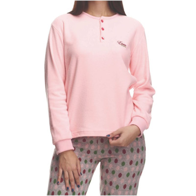 Pijama mujer de invierno en rosita