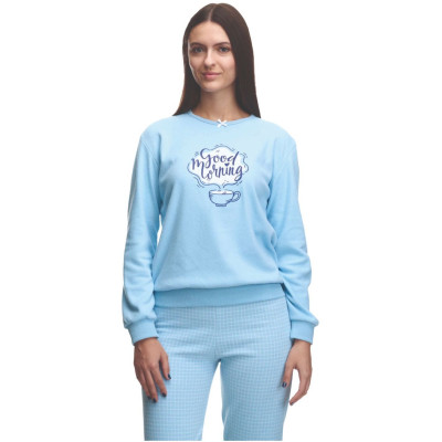 Pijama franela mujer con taza café