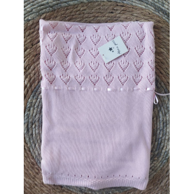 Toquilla de lana picos y lazada