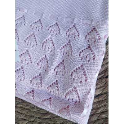 Toquilla de lana picos y lazada