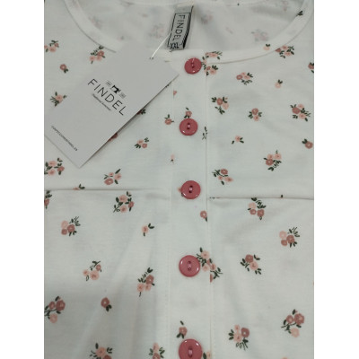 Camisón señora findel manga larga coral flores