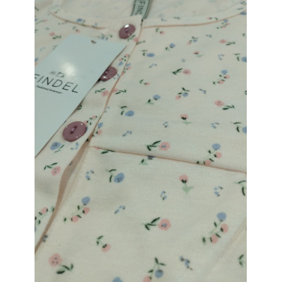 Camisón señora findel manga larga coral flores