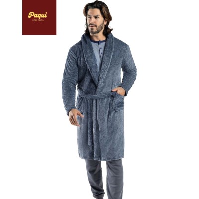 Bata hombre cruzada de coralina azul