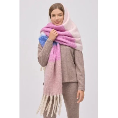 Bufanda rayas rosa