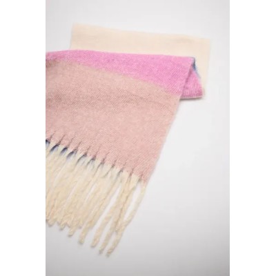 Bufanda rayas rosa