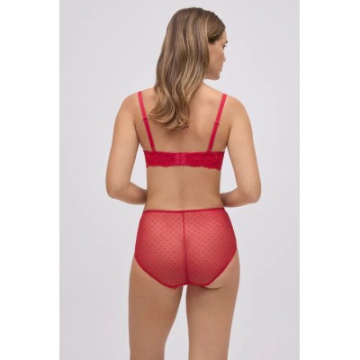 Braga alta encaje rojo