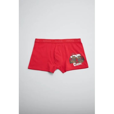 Bóxer hombre estampado navideño