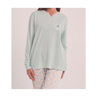 DA25W401 DON ALGODON PIJAMA MUJER LOGO FLORAL