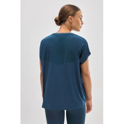 Camiseta deportiva manga corta azul