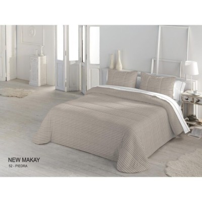 EDREDÓN COMFORTER SERENA SHERPA CAMA 150 NEW MAKAY PIEDRA