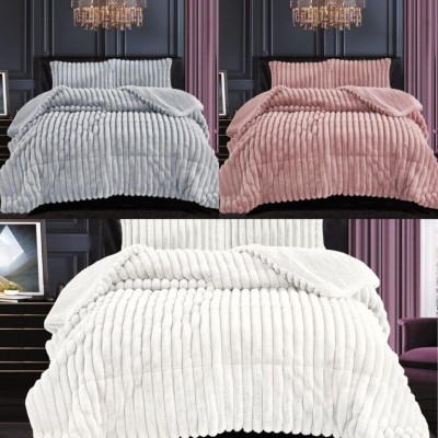 Edredón Conforter Sherpa Extra Luxe King gris