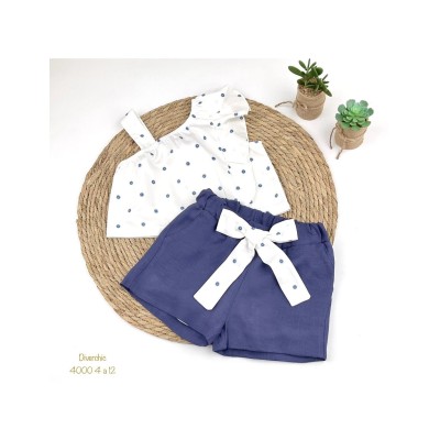 CONJUNTO NIÑA DIVERCHIC FLORECITAS