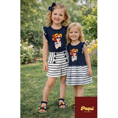 VESTIDO NIÑA DIVERCHIC MARINERO