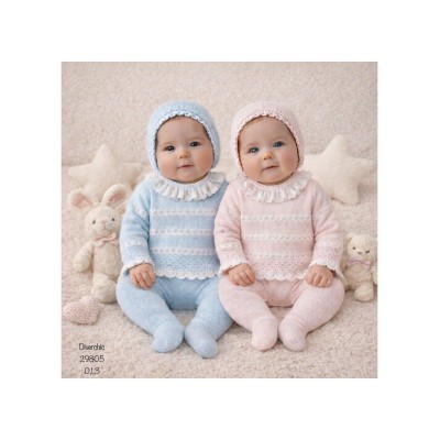 CONJUNTO BEBE HILO 3 PIEZAS