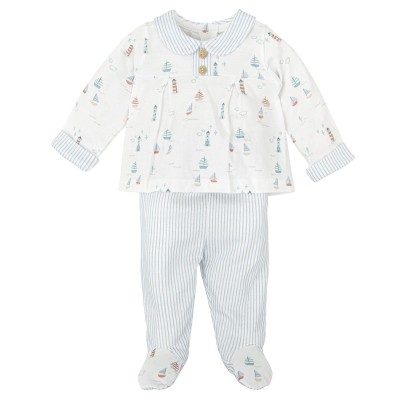 50221 CONJUNTO PARA BEBE. MIRADA AZUL. BABIDU VERANO