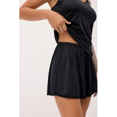 Pijama tirantes negro encaje