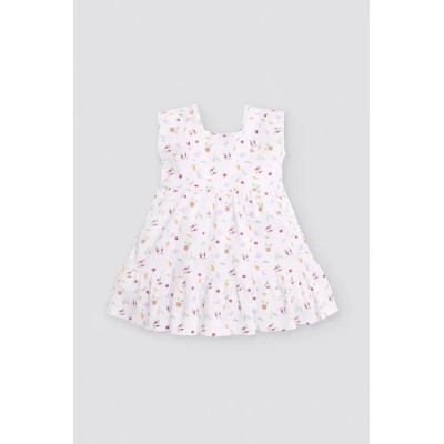 Vestido bebé sin mangas estampado verduras