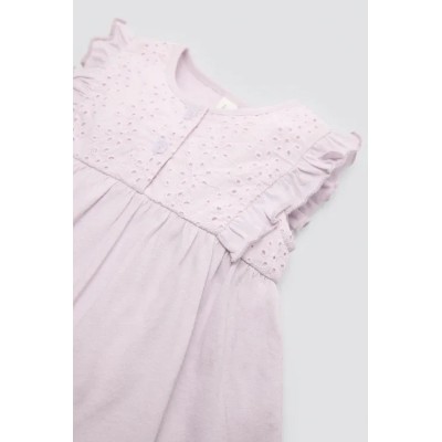 Vestido body bebé sin mangas detalles volantes