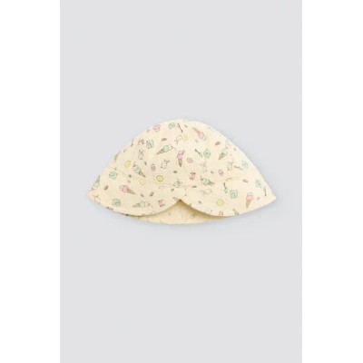 Conjunto ranita bebé sin mangas y gorrito estampado veraniego