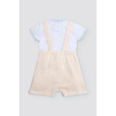 Conjunto bebé manga corta estampado oso