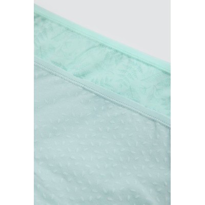 Pack de 2 bragas midi estampadas azul aguamarin